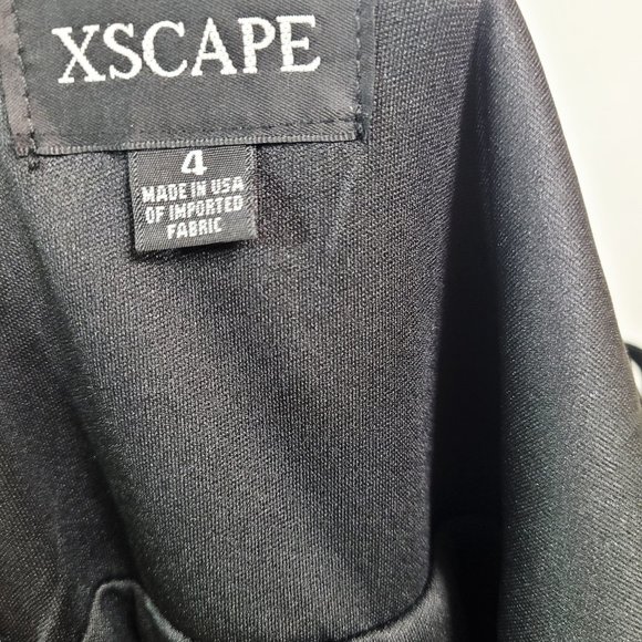 XSCAPE High-Low Ruffled V-Neck Flounce Dress Gown/ - Picture 7 of 11